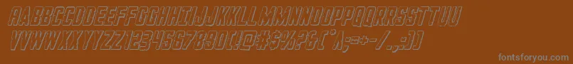 Шрифт GiIncognito3Dital – серые шрифты на коричневом фоне