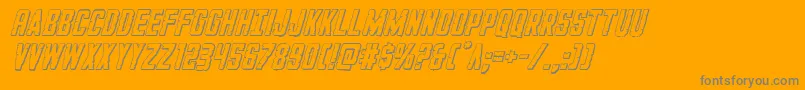 GiIncognito3Dital Font – Gray Fonts on Orange Background