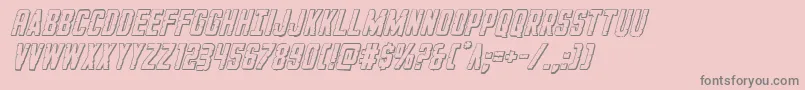 GiIncognito3Dital-fontti – harmaat kirjasimet vaaleanpunaisella taustalla