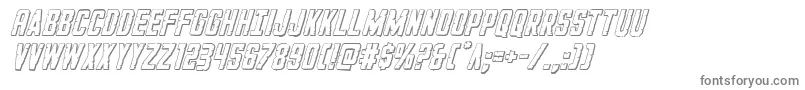 GiIncognito3Dital-fontti – harmaat kirjasimet valkoisella taustalla