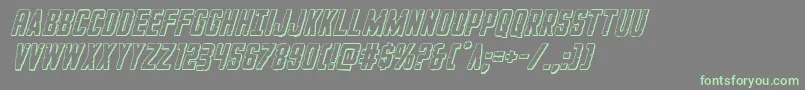 Шрифт GiIncognito3Dital – зелёные шрифты на сером фоне