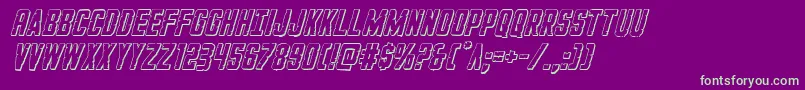 Шрифт GiIncognito3Dital – зелёные шрифты на фиолетовом фоне