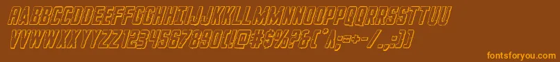 GiIncognito3Dital-fontti – oranssit fontit ruskealla taustalla