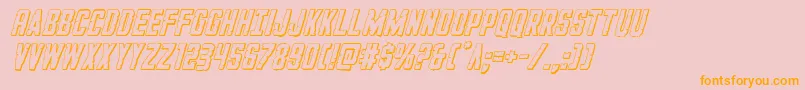 GiIncognito3Dital-Schriftart – Orangefarbene Schriften auf rosa Hintergrund