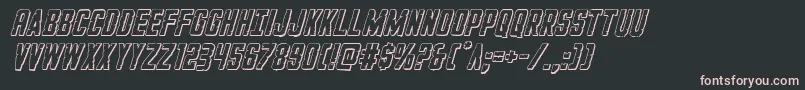 Шрифт GiIncognito3Dital – розовые шрифты на чёрном фоне