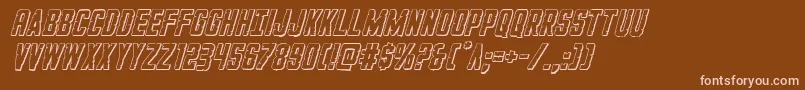 GiIncognito3Dital Font – Pink Fonts on Brown Background