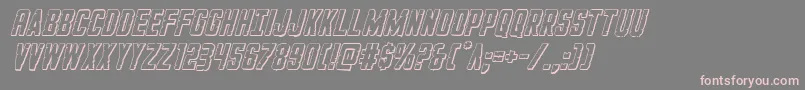 GiIncognito3Dital-fontti – vaaleanpunaiset fontit harmaalla taustalla