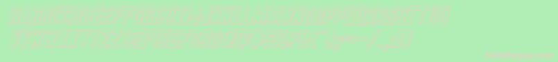 GiIncognito3Dital-fontti – vaaleanpunaiset fontit vihreällä taustalla