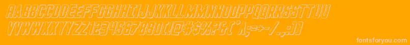 GiIncognito3Dital-fontti – vaaleanpunaiset fontit oranssilla taustalla