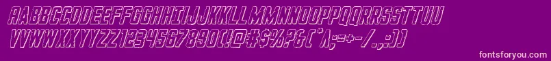 GiIncognito3Dital-fontti – vaaleanpunaiset fontit violetilla taustalla