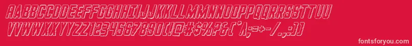 GiIncognito3Dital-fontti – vaaleanpunaiset fontit punaisella taustalla