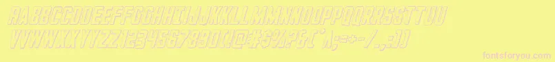 GiIncognito3Dital Font – Pink Fonts on Yellow Background