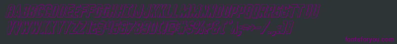 GiIncognito3Dital-fontti – violetit fontit mustalla taustalla