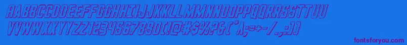 Шрифт GiIncognito3Dital – фиолетовые шрифты на синем фоне