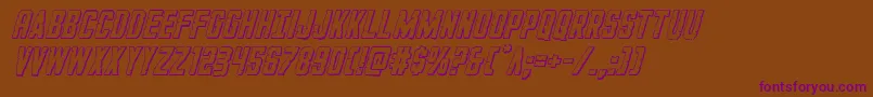 GiIncognito3Dital Font – Purple Fonts on Brown Background