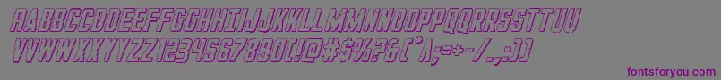 Шрифт GiIncognito3Dital – фиолетовые шрифты на сером фоне