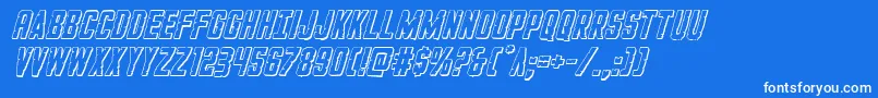 Шрифт GiIncognito3Dital – белые шрифты на синем фоне