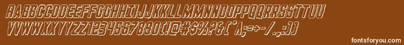 Шрифт GiIncognito3Dital – белые шрифты на коричневом фоне