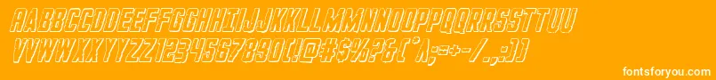 GiIncognito3Dital Font – White Fonts on Orange Background