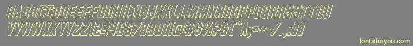 GiIncognito3Dital-Schriftart – Gelbe Schriften auf grauem Hintergrund