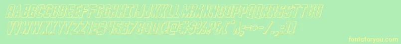 GiIncognito3Dital Font – Yellow Fonts on Green Background