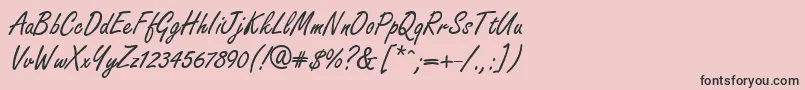 GeFreelancer-Schriftart – Schwarze Schriften auf rosa Hintergrund