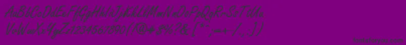 フォントGeFreelancer – 紫の背景に黒い文字