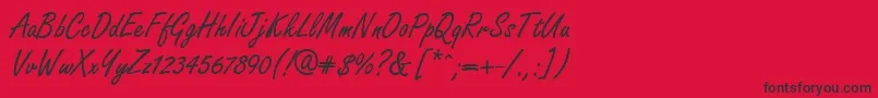 GeFreelancer-Schriftart – Schwarze Schriften auf rotem Hintergrund