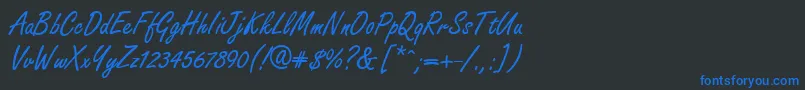 Шрифт GeFreelancer – синие шрифты на чёрном фоне