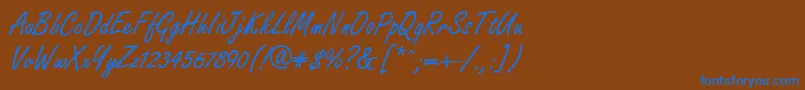 GeFreelancer Font – Blue Fonts on Brown Background