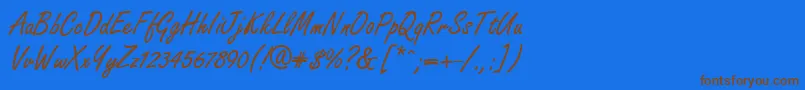 Шрифт GeFreelancer – коричневые шрифты на синем фоне