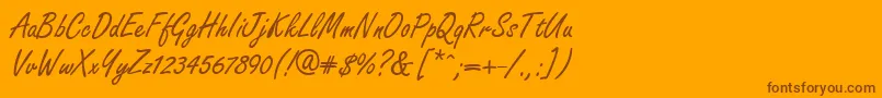 Шрифт GeFreelancer – коричневые шрифты на оранжевом фоне