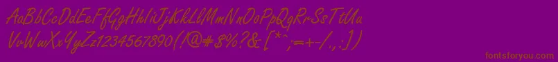 Шрифт GeFreelancer – коричневые шрифты на фиолетовом фоне