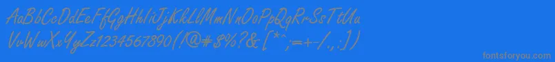 Шрифт GeFreelancer – серые шрифты на синем фоне