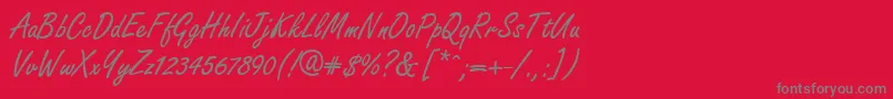 GeFreelancer-Schriftart – Graue Schriften auf rotem Hintergrund