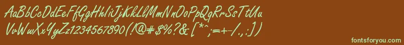GeFreelancer Font – Green Fonts on Brown Background