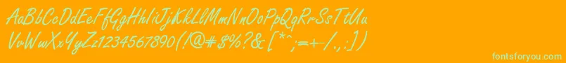 GeFreelancer Font – Green Fonts on Orange Background