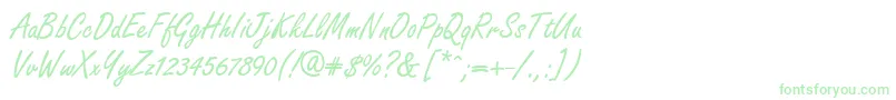 GeFreelancer-Schriftart – Grüne Schriften auf weißem Hintergrund