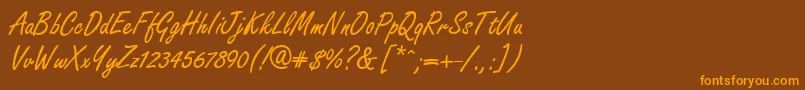 GeFreelancer Font – Orange Fonts on Brown Background