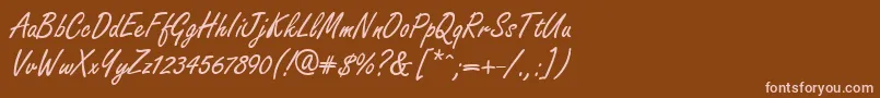 GeFreelancer Font – Pink Fonts on Brown Background