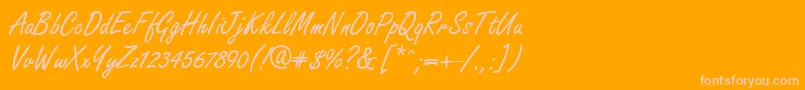 Шрифт GeFreelancer – розовые шрифты на оранжевом фоне