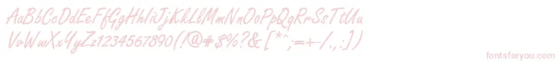 GeFreelancer-Schriftart – Rosa Schriften auf weißem Hintergrund