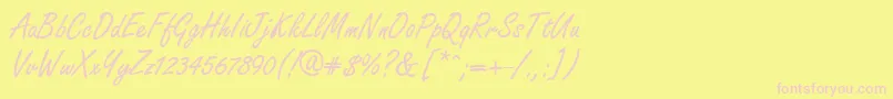 GeFreelancer Font – Pink Fonts on Yellow Background