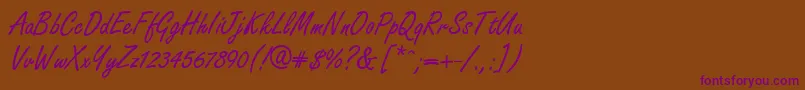 Шрифт GeFreelancer – фиолетовые шрифты на коричневом фоне