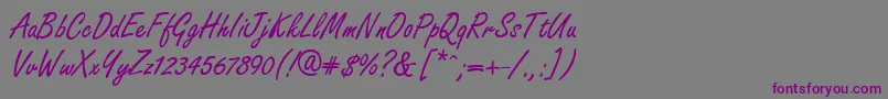 GeFreelancer Font – Purple Fonts on Gray Background
