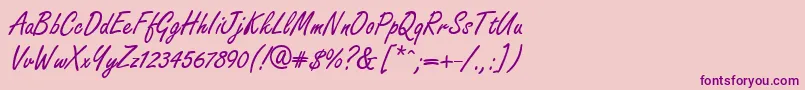 GeFreelancer Font – Purple Fonts on Pink Background