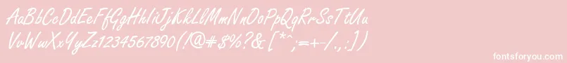 GeFreelancer-fontti – valkoiset fontit vaaleanpunaisella taustalla