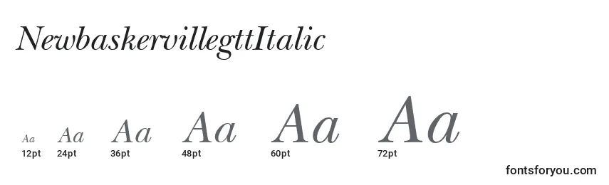 NewbaskervillegttItalic Font Sizes