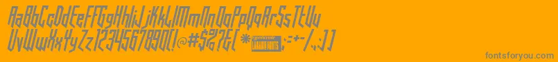 Hooked Font – Gray Fonts on Orange Background