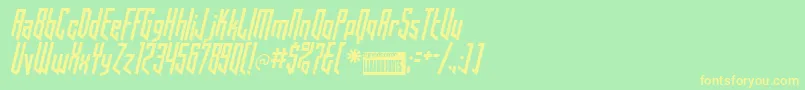 Hooked Font – Yellow Fonts on Green Background